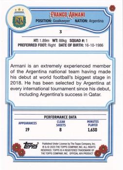 2023 Topps Argentina Fileteado - Tango #3 Franco Armani Back