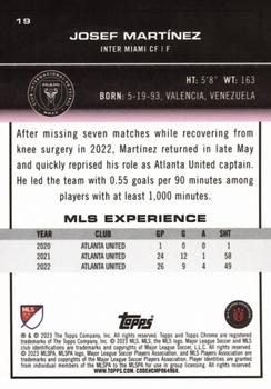 2023 Topps Chrome MLS #19 Josef Martínez Back