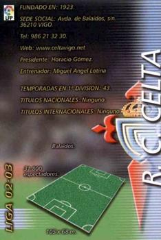 2002-03 Panini Liga Megafichas #91 R.C. Celta Front