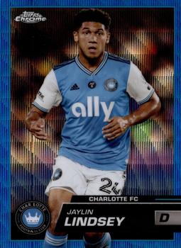 2023 Topps Chrome MLS - Blue Wave Refractor #178 Jaylin Lindsey Front