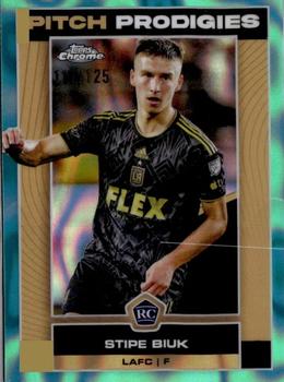 2023 Topps Chrome MLS - Aqua Lava Refractor #6 Stipe Biuk Front