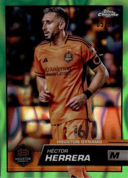 2023 Topps Chrome MLS - Neon Green Lava Refractor #75 Héctor Herrera Front