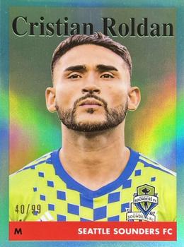 2023 Topps Chrome MLS - 1958 Topps Aqua Refractor #58T-1 Cristian Roldan Front