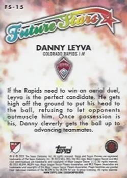 2023 Topps Chrome MLS - Future Stars Gold Refractor #FS-15 Danny Leyva Back