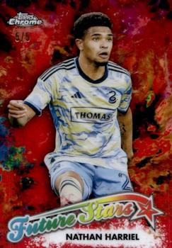 2023 Topps Chrome MLS - Future Stars Red Refractor #FS-4 Nathan Harriel Front