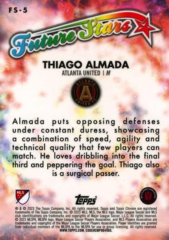 2023 Topps Chrome MLS - Future Stars Red Refractor #FS-5 Thiago Almada Back