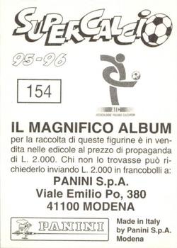1995-96 Panini Supercalcio Stickers #154 Roberto Muzzi Back