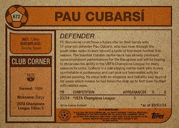 2024 Topps Living UEFA Club Competitions #672 Pau Cubarsí Back