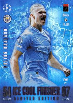 2023-24 Topps Match Attax UEFA Club Competitions Extra - Ice Cool Finisher Limited Edition #IC1 Erling Haaland Front