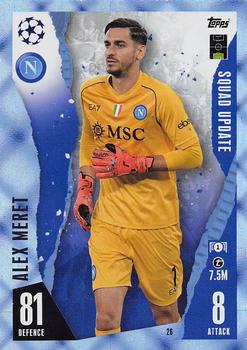 2023-24 Topps Match Attax UEFA Club Competitions Extra - Blue Crystal #26 Alex Meret Front