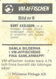 1970 VM-affischen 70 #8 Kurt Axelsson Back