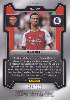 2023-24 Panini Prizm Premier League - Blue #22 Gabriel Back