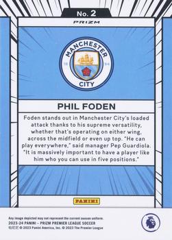 2023-24 Panini Prizm Premier League - Manga #2 Phil Foden Back