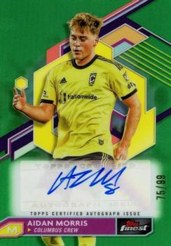 2023 Finest MLS - Base Autographs Neon Green Refractor #A-AM Aidan Morris Front