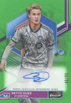 2023 Finest MLS - Base Autographs Neon Green Refractor #A-BD Bryce Duke Front