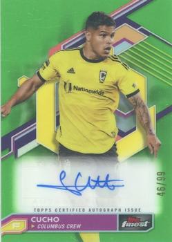 2023 Finest MLS - Base Autographs Neon Green Refractor #A-CU Cucho Front