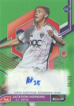 2023 Finest MLS - Base Autographs Neon Green Refractor #A-JH Jackson Hopkins Front