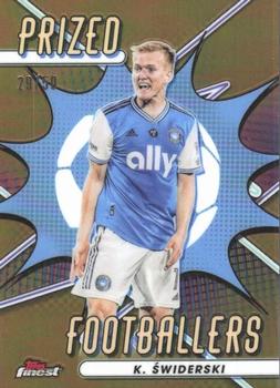 2023 Finest MLS - Prized Footballers Gold Refractor #PF-5 Karol Świderski Front