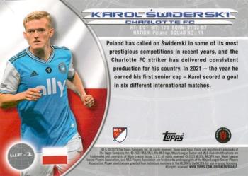 2023 Finest MLS - 2000 Topps World's Finest SuperFractor #WF-1 Karol Świderski Back