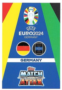 2024 Topps Match Attax Euro 2024 Germany - Blue Crystal Holograph #GER10 Robin Gosens Back