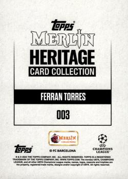 2023-24 Merlin Heritage UEFA Club Competitions - Pink #003 Ferran Torres Back