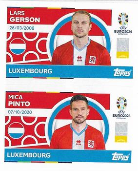 2024 Topps UEFA EURO 2024 Germany Sticker Collection #LUX4 / LUX5 Lars Gerson / Mica Pinto Front