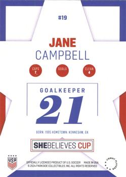 2024 Parkside USWNT SheBelieves Cup #19 Jane Campbell Back