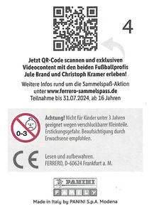 2024 Panini Ferrero DFB Team Sticker Collection #4 Manuel Neuer Back