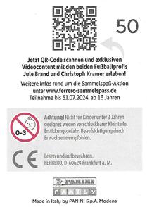 2024 Panini Ferrero DFB Team Sticker Collection #50 Julian Nagelsmann Back