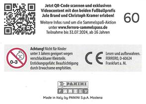 2024 Panini Ferrero DFB Team Sticker Collection #60 Köln Back