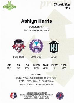 2022 Parkside NWSL Pronto - Foil #NNO Ashlyn Harris Back