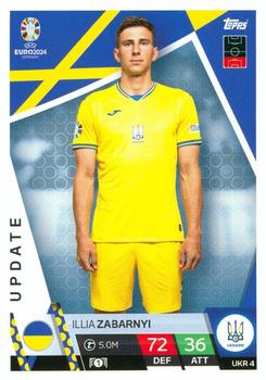 2024 Topps Match Attax Euro 2024 Germany - Qualifying Play-Off Winners #UKR4 Illia Zabarnyi Front