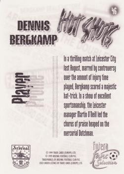 1999 Futera Arsenal Fans' Selection #46 Dennis Bergkamp Back