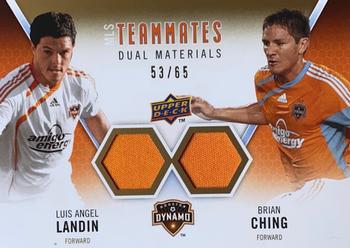 2010 Upper Deck MLS - Teammates Dual Materials #TM-CL Luis Angel Landin / Brian Ching Front