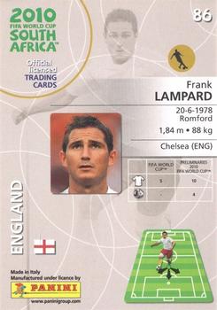 2010 Panini FIFA World Cup South Africa #86 Frank Lampard Back