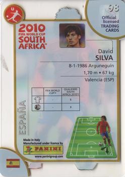 2010 Panini FIFA World Cup South Africa #98 David Silva Back