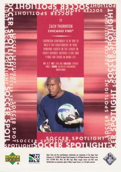 2000 Upper Deck MLS - Soccer Spotlight #S2 Zach Thornton Back