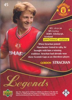 2002 Upper Deck Manchester United Legends #45 Gordon Strachan Back