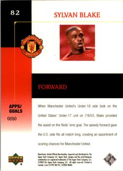 2003 Upper Deck Manchester United #82 Sylvan Blake Back