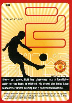 2003 Upper Deck Manchester United Strike Force #56 Nicky Butt Back