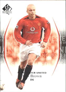 2004 SP Authentic Manchester United #66 Wes Brown Front