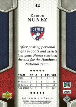 2007 Upper Deck MLS #42 Ramon Nunez Back