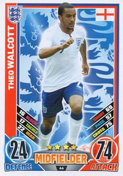 2012 Topps Match Attax Eurostars #44 Theo Walcott Front