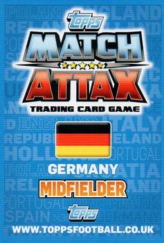 2012 Topps Match Attax Eurostars #74 Bastian Schweinsteiger Back