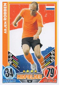 2012 Topps Match Attax Eurostars #94 Arjen Robben Front