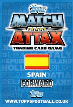 2012 Topps Match Attax Eurostars #167 David Villa Back