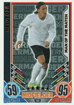 2012 Topps Match Attax Eurostars #192 Mesut Ozil Front