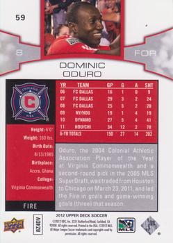 2012 Upper Deck MLS #59 Dominic Oduro Back