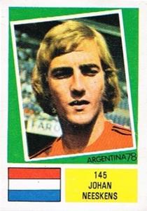 1978 FKS Publishers Argentina 78 Stickers #145 Johan Neeskens Front