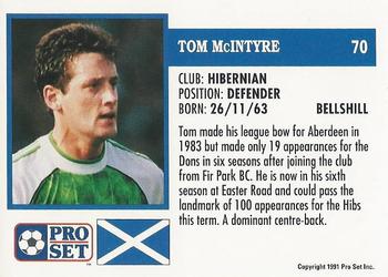 1991-92 Pro Set (Scotland) #70 Tom McIntyre Back